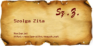 Szolga Zita névjegykártya