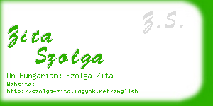 zita szolga business card